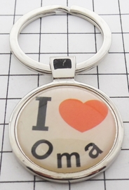 SLE 214 Sleutelhanger I love oma, moederdagcadeau tip