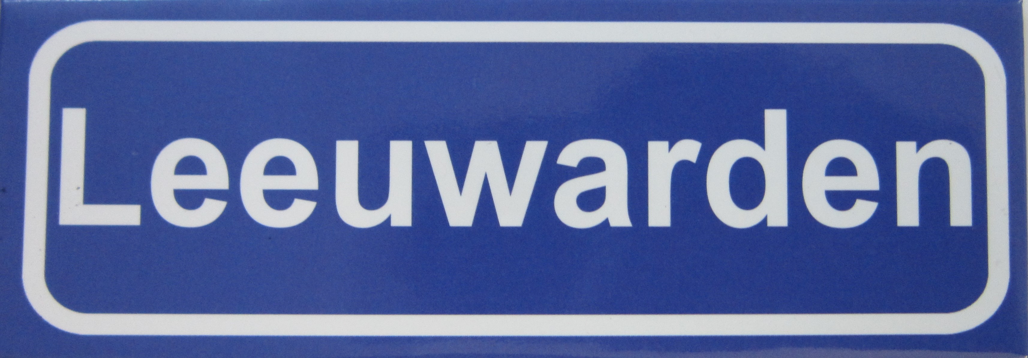 Koelkastmagneet plaatsnaambord Leeuwarden