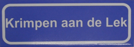 Koelkastmagneet plaatsnaambord Krimpen aan de Lek