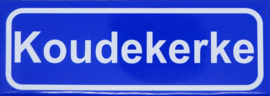 Koelkastmagneet plaatsnaambord Koudekerke