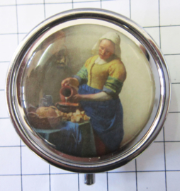 PIL301 pillendoosje met spiegel melkmeisje Vermeer