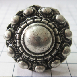 ZKR314 prachtige extra grote bolle zeeuwse knop ring