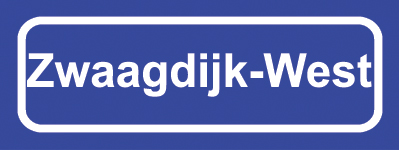 Koelkastmagneet plaatsnaambord Zwaagdijk-West