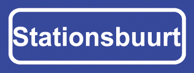 Koelkastmagneet plaatsnaambord Stationsbuurt