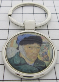 SLE409 Sleutelhanger Zelfportret met oor in verband, van Vincent van Gogh