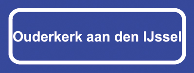 Koelkastmagneet plaatsnaambord Ouderkerk aan den Ijssel