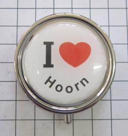 PIL_NH5.501 pillendoosje met spiegel I love Hoorn