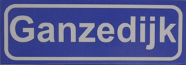 Koelkastmagneet plaatsnaambord Ganzedijk