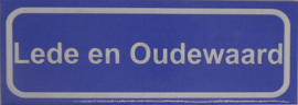 Koelkastmagneet plaatsnaambord Lede en Oudewaard