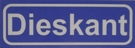 Koelkastmagneet plaatsnaambord Dieskant