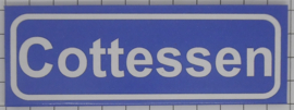 Koelkastmagneet plaatsnaambord Cottessen