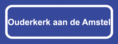 Koelkastmagneet plaatsnaambord Ouderkerk aan de Amstel