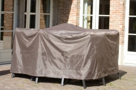 Beschermhoes `Luxe` voor tuinsets, afmeting Ø 260 x H 85 cm, kleur taupe