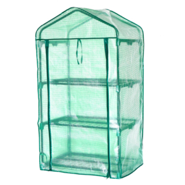 Tuinkas folie (kweekkas) 'BloomBox' met 3 etages en wielen - 130x69x49 cm (HxBxL)