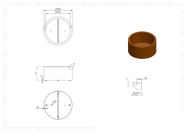 CorTenstaal plantenbak `Arrondi` Ø800 x 400mm