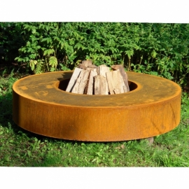 Vuurtafel Cortenstaal Bari D125xH28 cm