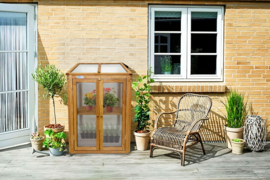 Houten kweekkasje (tuinbroeikas) 'Garden Loft' bruin met 2 etages - 97,5x49x60 cm (HxBxL)