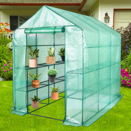 Tuinkas folie (kweekkas) 'Green Haven II' met 3 etages - 195x213x143 cm (HxBxL)