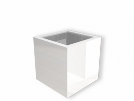 Hoogglans polyester plantenbak `Cubo` 800x800x800mm