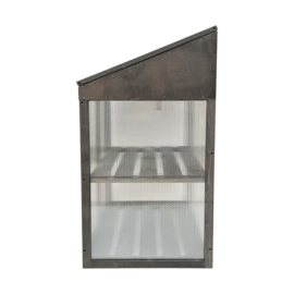 Houten kweekkasje (tuinbroeikas) 'Garden Loft' grijs met 2 etages - 97,5x49x60 cm (HxBxL)