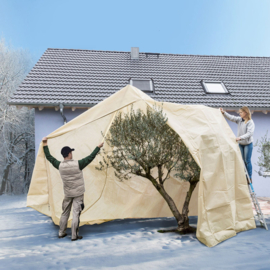 Winterbeschermhoes XXXL Ø250 x H350  cm 70 gr/m kleur: beige