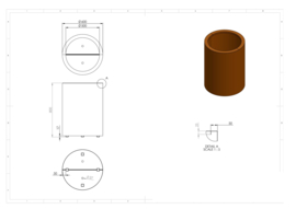 CorTenstaal plantenbak `Arrondi` Ø600 x 800mm