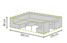 Loungeset hoes `Luxe` rechthoekig L320 x B275 x H80 cm