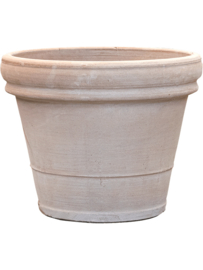 Handgemaakte Terracotta bloempot grijs `Vaso Sofia` Ø55xH49