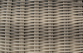 wicker ligbed 'Elda' naturel  - rond vlechtwerk