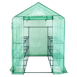 Tuinkas folie (kweekkas) 'Green Haven II' met 3 etages - 195x213x143 cm (HxBxL)