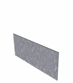 Verzinkt staal kantopsluiting recht 10 strips a 2300x2x100 mm (23 m lengte)