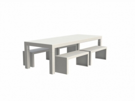 Tuintafel Aluminium 'Torras' L300xB100xH75 cm