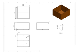 CorTenstaal plantenbak `Robuste` 1400x1400x800mm