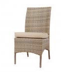 wicker tuinstoel 'Malaga' cappuccino  - plat vlechtwerk