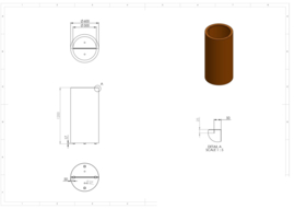 CorTenstaal plantenbak `Arrondi` Ø600 x 1200mm