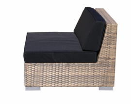 wicker tussendeel 'Pamplona' cappuccino - plat vlechtwerk