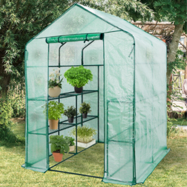 Tuinkas folie (kweekkas) 'Green Haven' met 3 etages - 195x143x143 cm (HxBxL)
