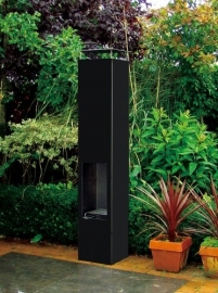 Terrashaard Omayo XL Black, afmetingen L38 x B38 x H200 cm