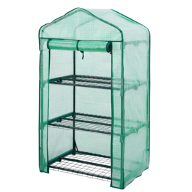 Tuinkas folie (kweekkas) 'BloomBox' met 3 etages en wielen - 130x69x49 cm (HxBxL)