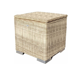 wicker opbergbox 'Pamplona' naturel  - rond vlechtwerk