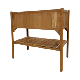 Houten plantenbak met kweekbak (tuinbroeikas) 'Little Eden' bruin met 2 etages - 97,5x49x120 cm (HxBxL)