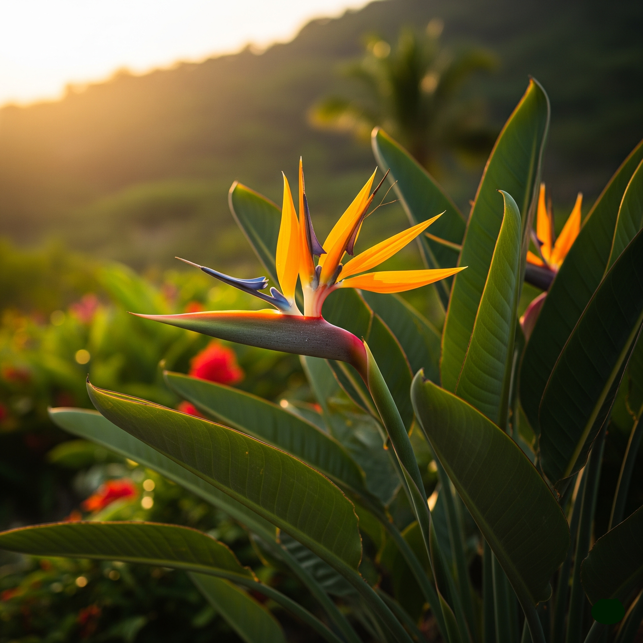 Strelitzia kunstplant (Paradijsvogelplant) H 100 cm
