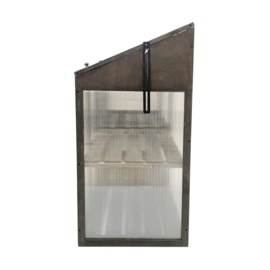 Houten kweekkasje (tuinbroeikas) 'Garden Loft XL' grijs met 2 etages - 97,5x49x120 cm (HxBxL)
