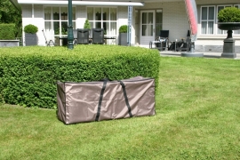 Opbergtas loungekussens `Luxe` 125 x 30 x 50 cm, kleur taupe