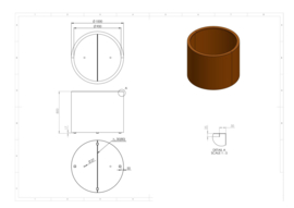 CorTenstaal plantenbak `Arrondi` Ø1000 x 800mm