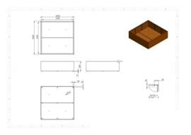 CorTenstaal plantenbak `Robuste` 2000x2000x600mm