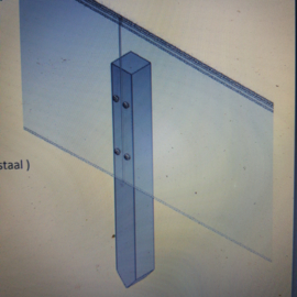 Cortenstaal kantopsluiting gezet 10 strips a 2300x3x150 mm (23 m lengte)