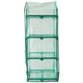 Tuinkas folie (kweekkas) 'BloomBox' met 3 etages en wielen - 130x69x49 cm (HxBxL)