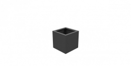Aluminium plantenbak `Rubik` 500x500x500mm