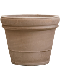 Handgemaakte Terracotta bloempot grijs `Vaso Sofia` Ø65xH57